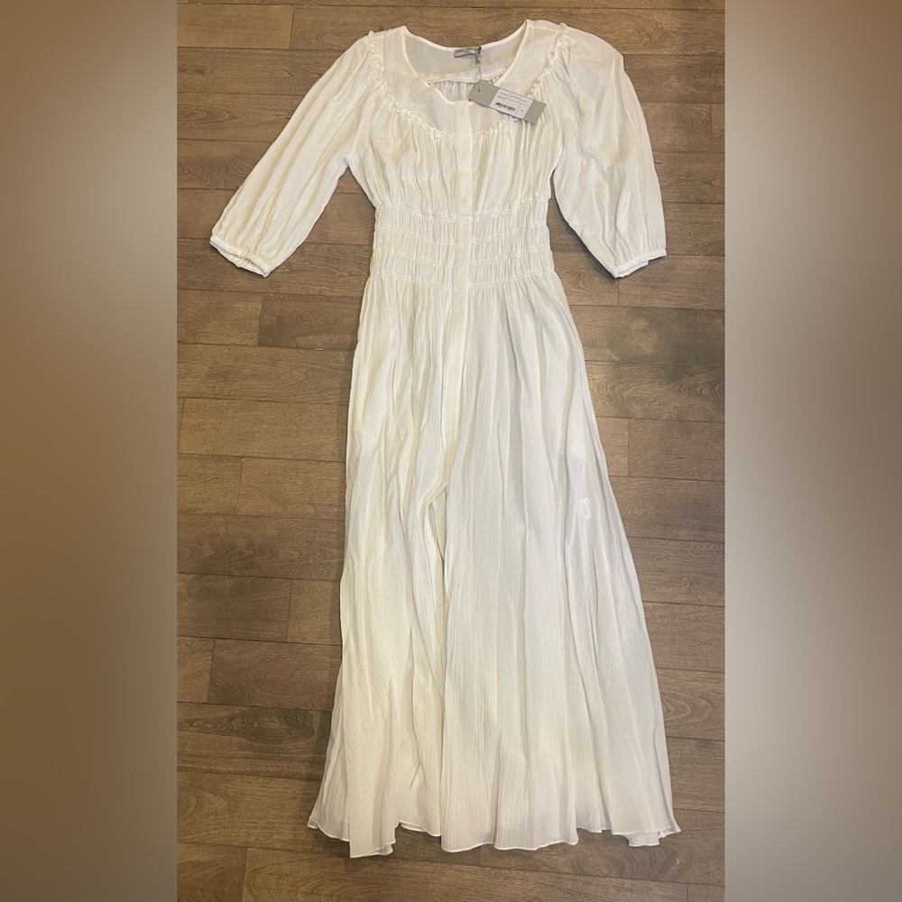 Three Graces London Elegant White Maxi Dress